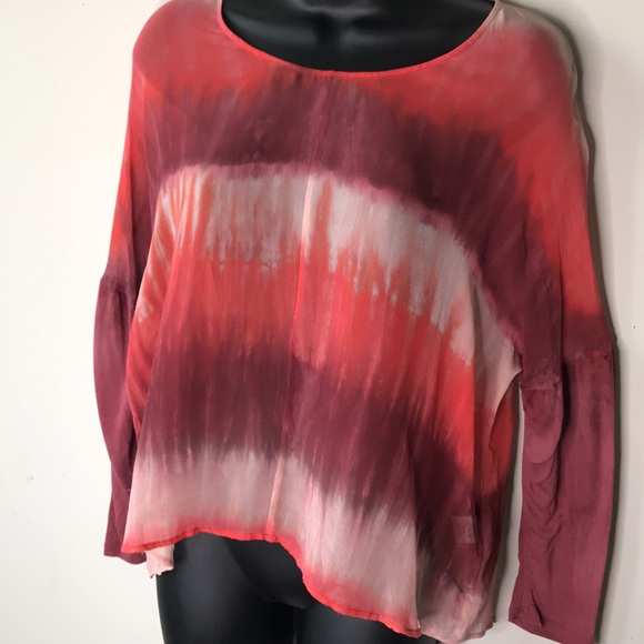 Silk Tie Dye Tunic Top - Picture 8 of 15